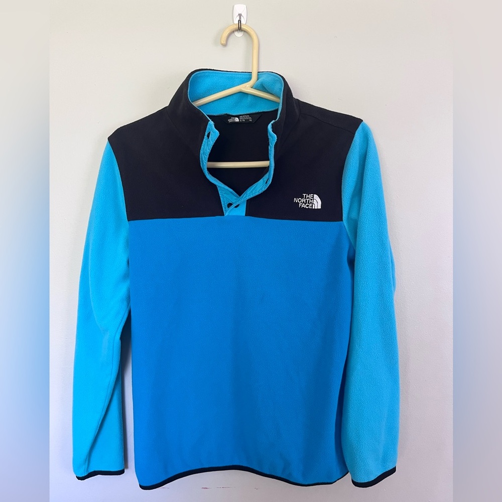 The North Face Kids Blue and Black lightweight fleece